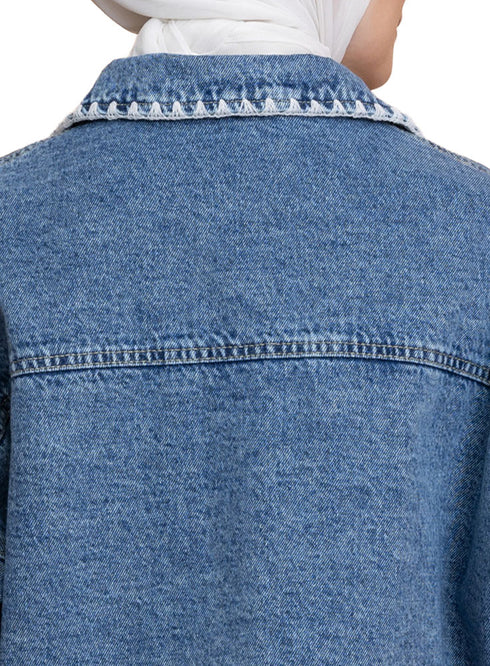 جاكيت جينز مطرز - أيس